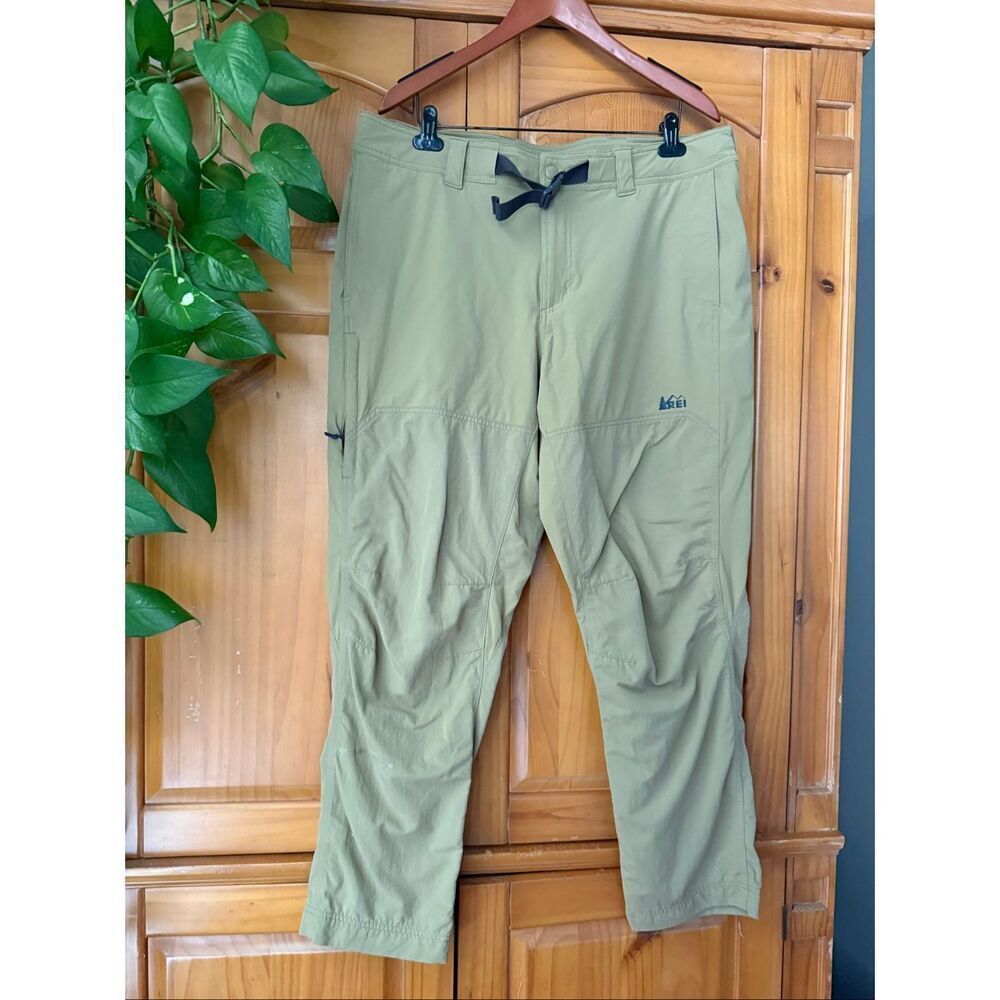 REI Stretch Trail Pants / Cargo Hiking Pants – 40W 32L – Green